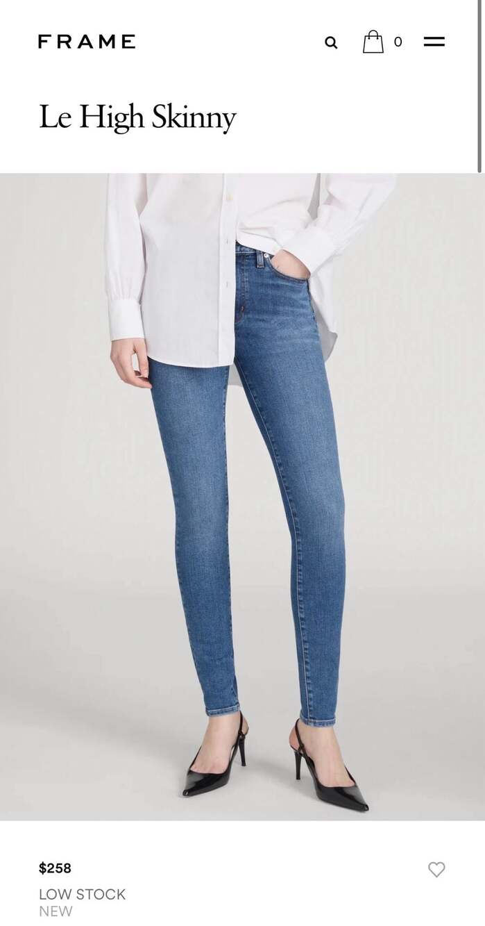 $258 MSRP| FRAME Le High Skinny Jeans